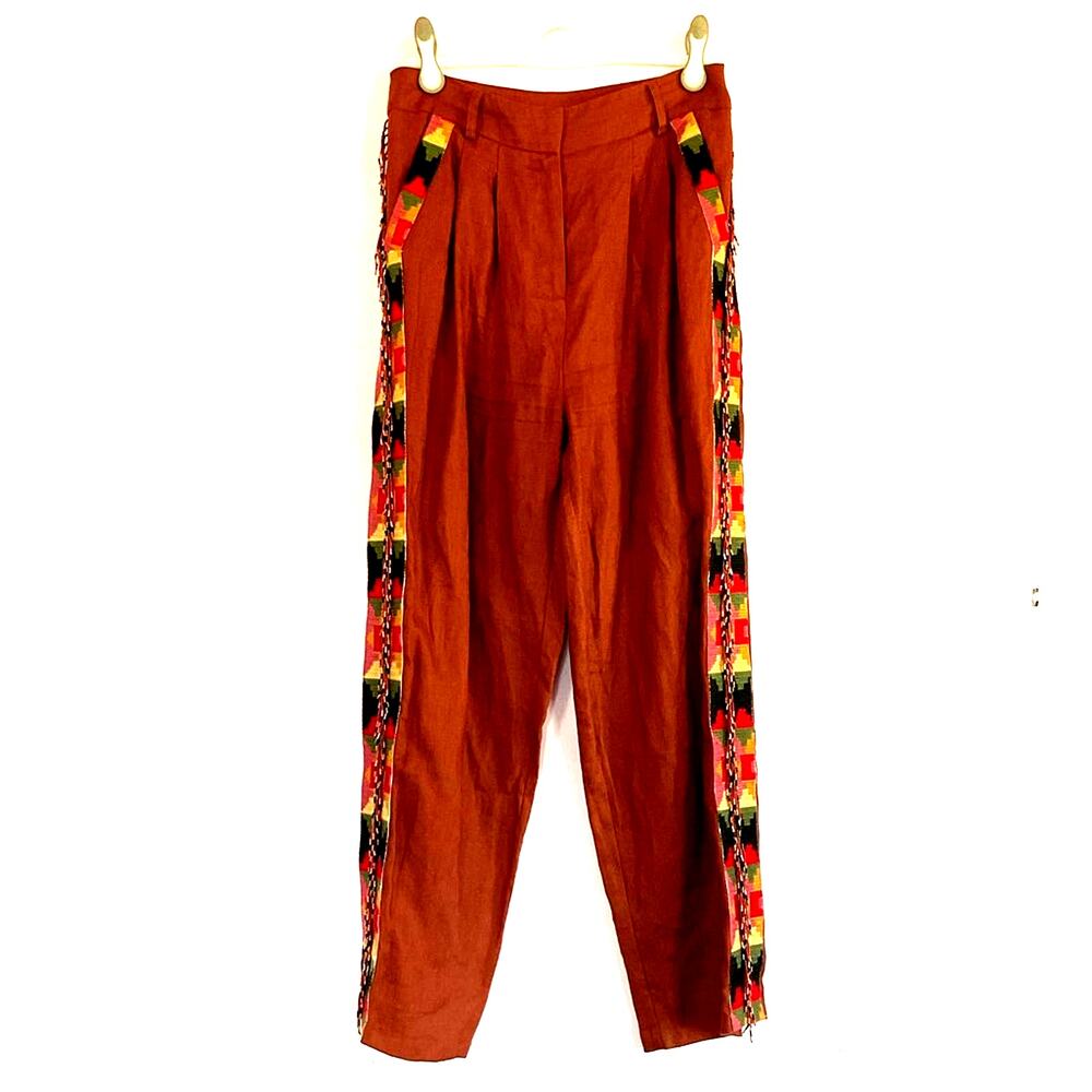 Farm Rio Brown Carrot Pants Medium